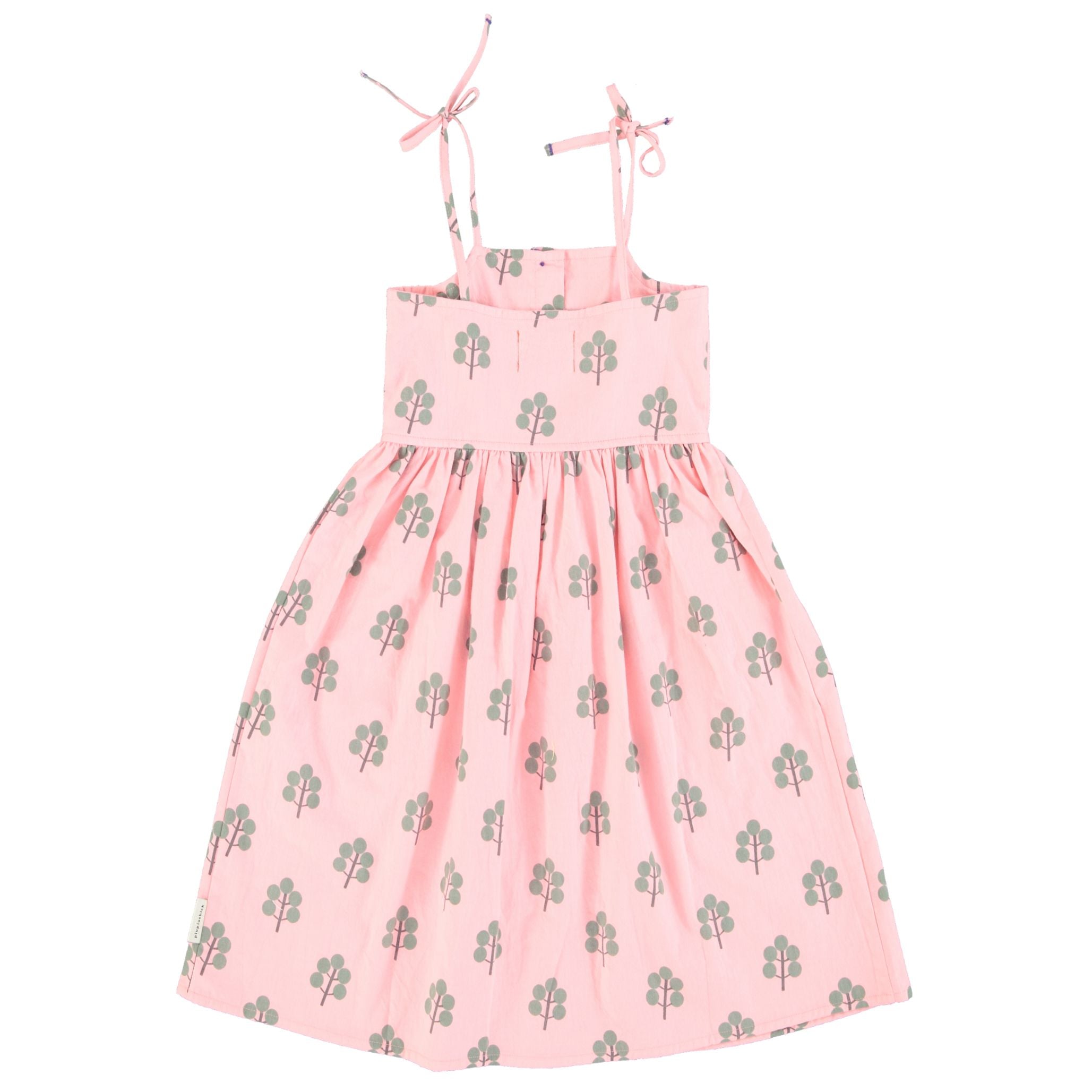 piupiuchick maxi dress - pink with green trees