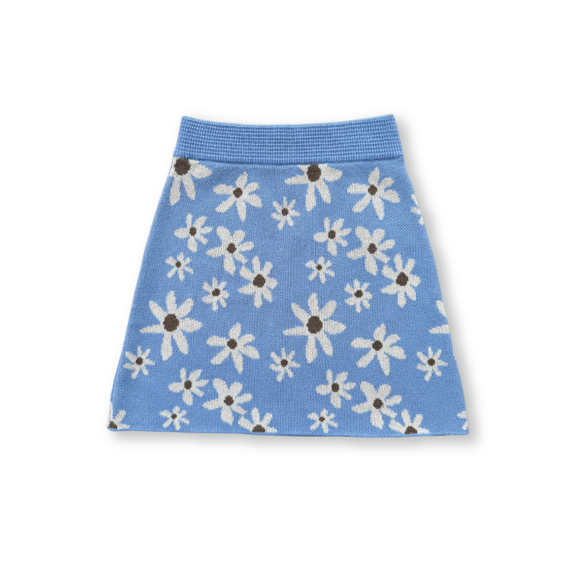 grown wild flower knit skirt - sky