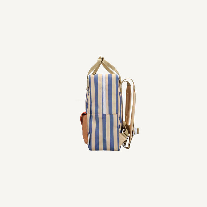 sticky lemon medium envelope backpack - blue stripe