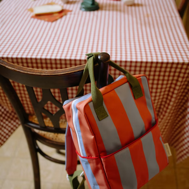 sticky lemon medium backpack - striped cloud + maple whirl