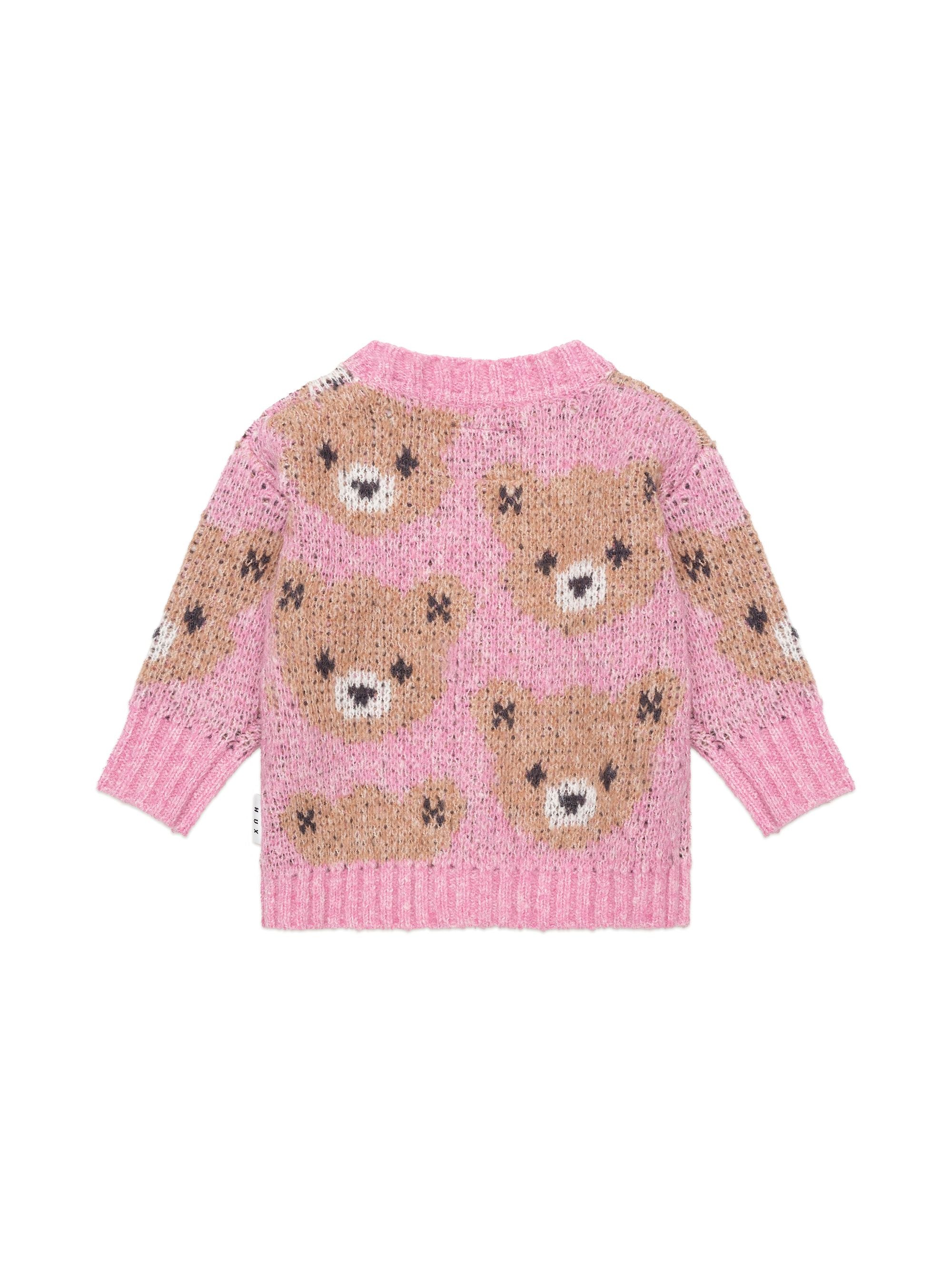 huxbaby peony huxbear knit cardi