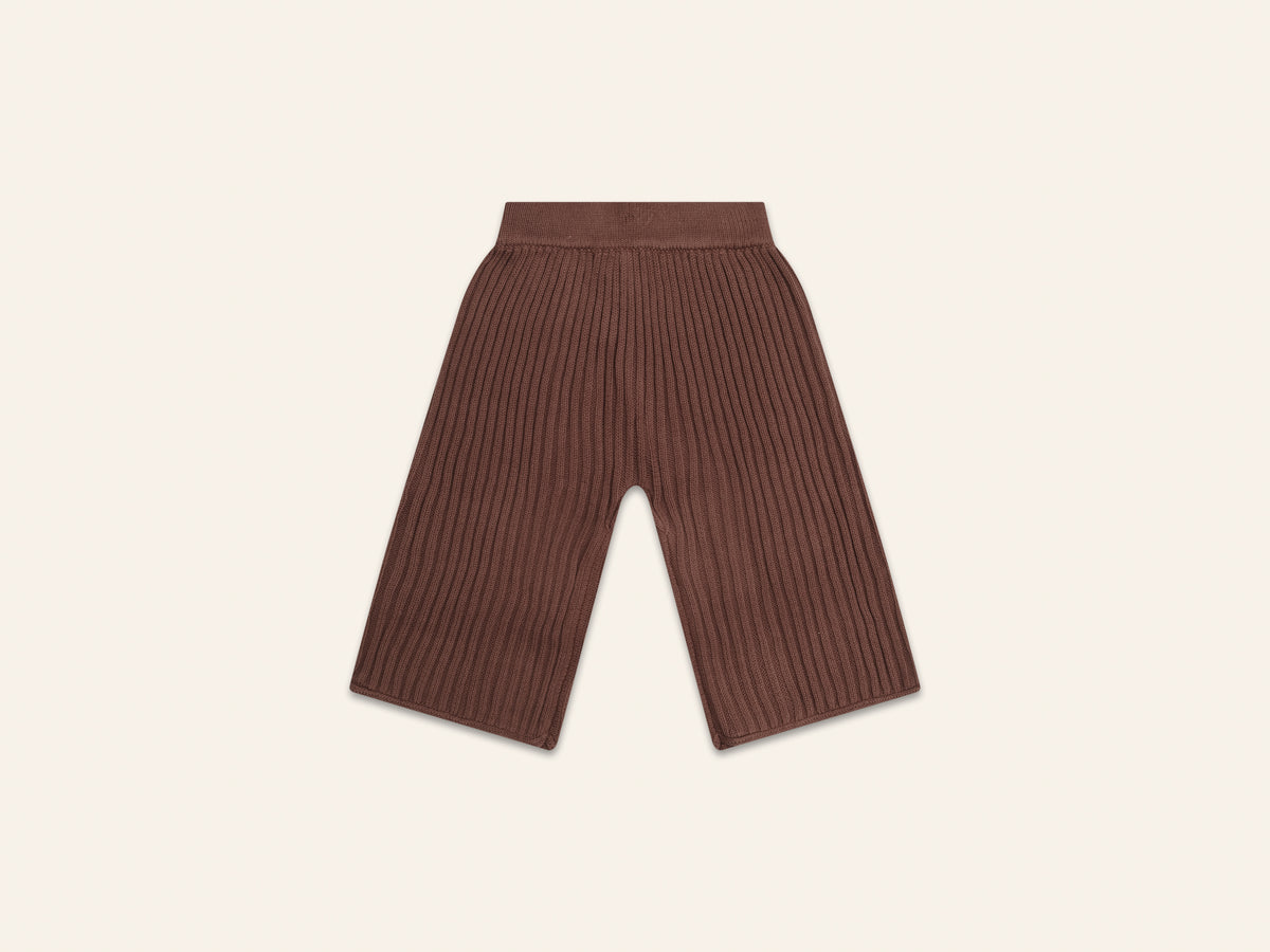 illoura the label essential knit pants - cocoa