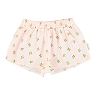 piupiuchick shorts with frills - light pink stripes with flowers