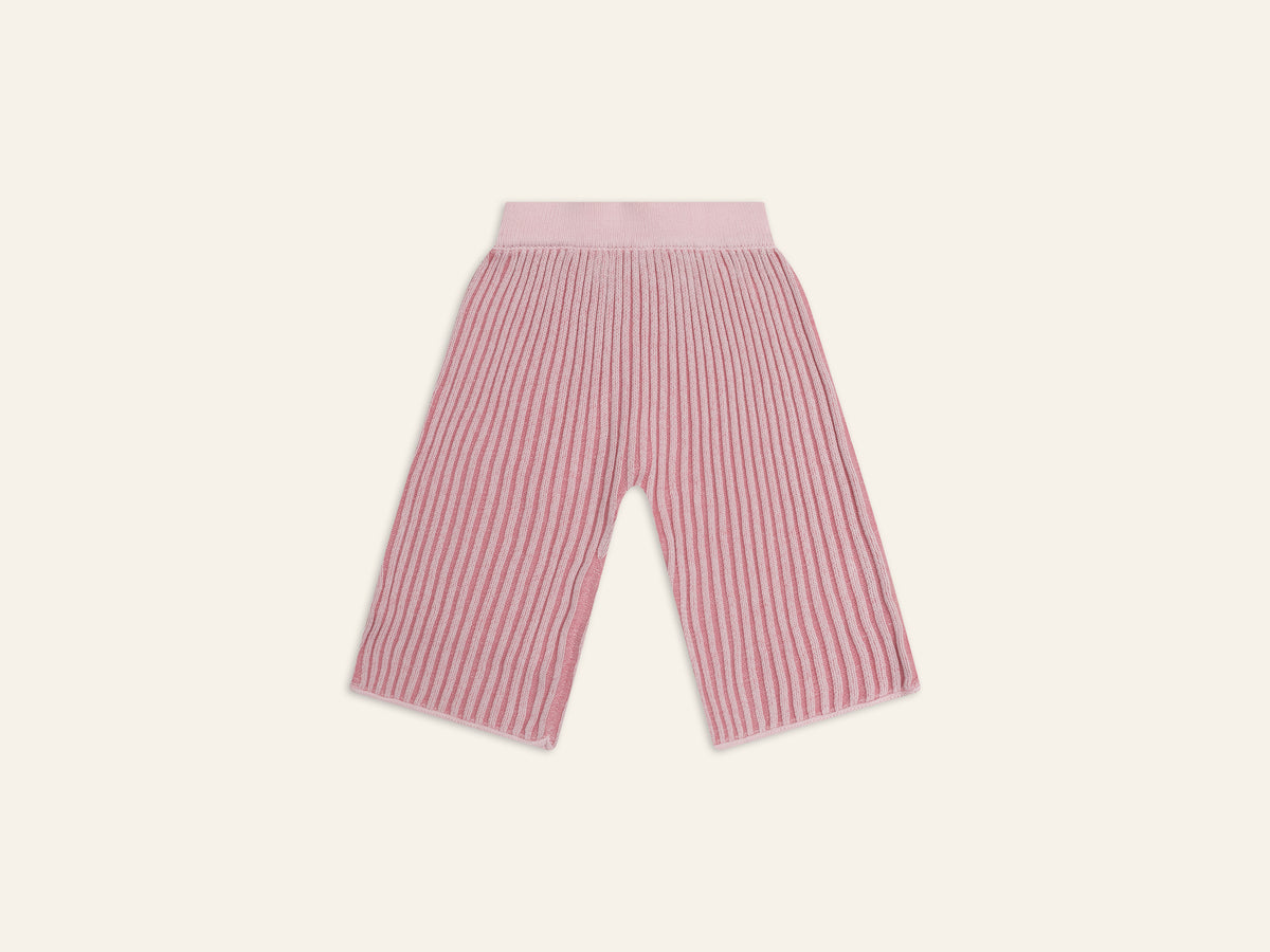 illoura the label essential knit pants - strawberry stripe