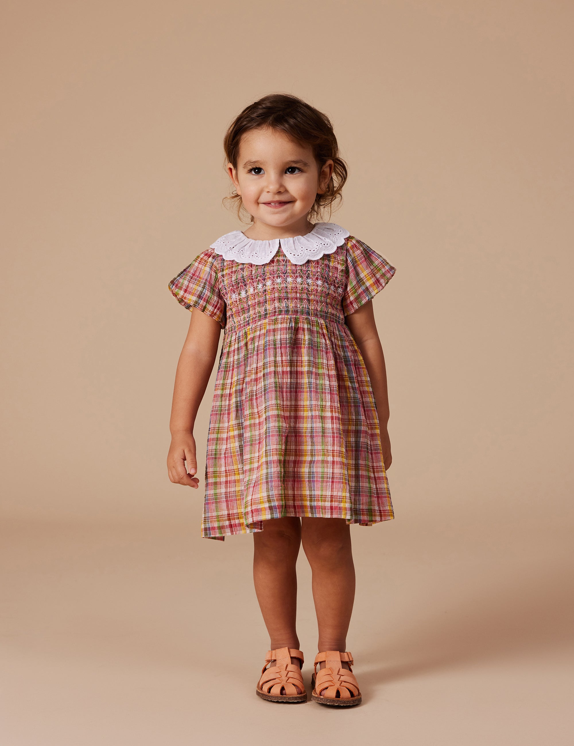 goldie + ace flo smocked dress - sweetie check