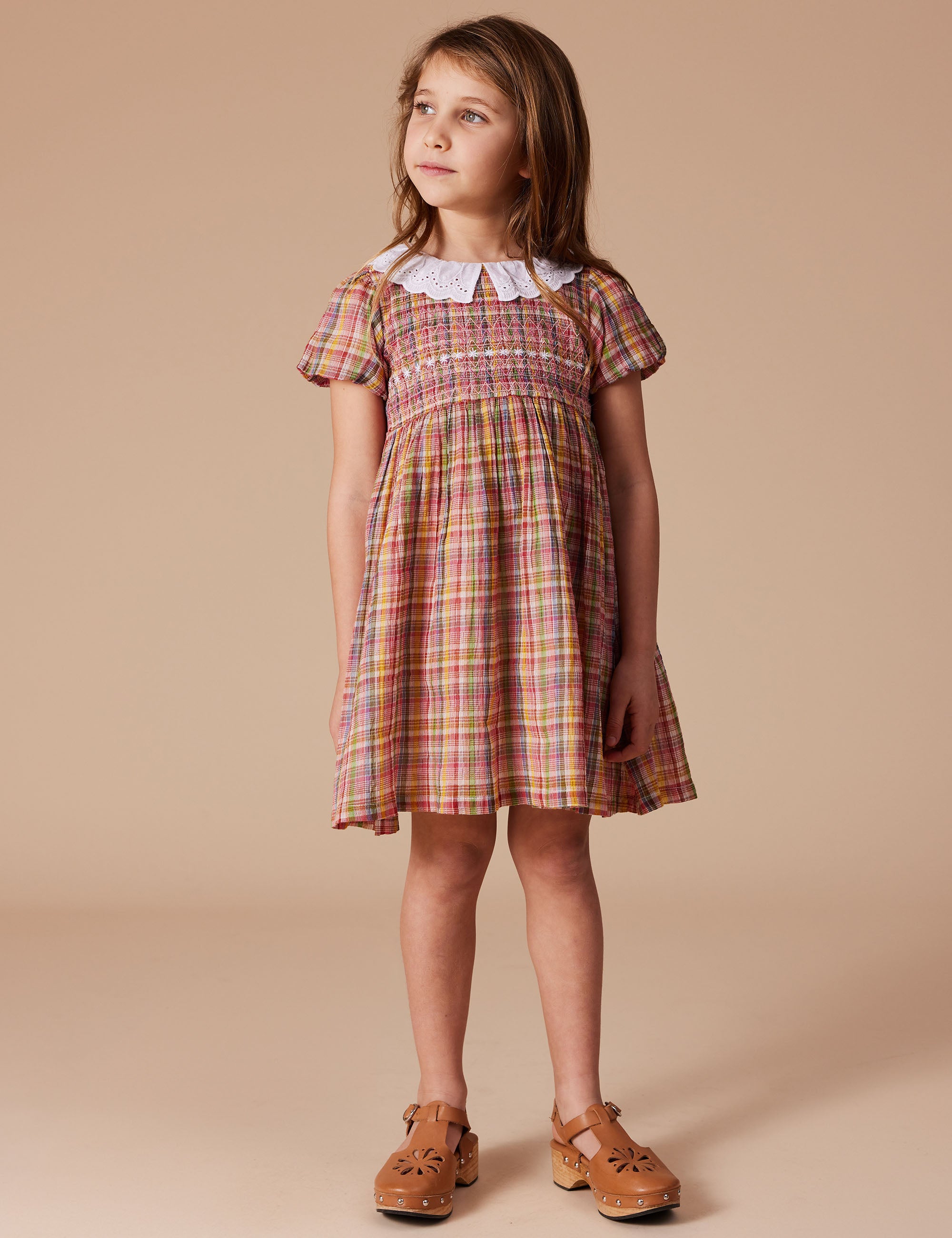 goldie + ace flo smocked dress - sweetie check