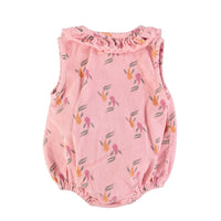 piupiuchick baby romper - pink with multicolour fishes
