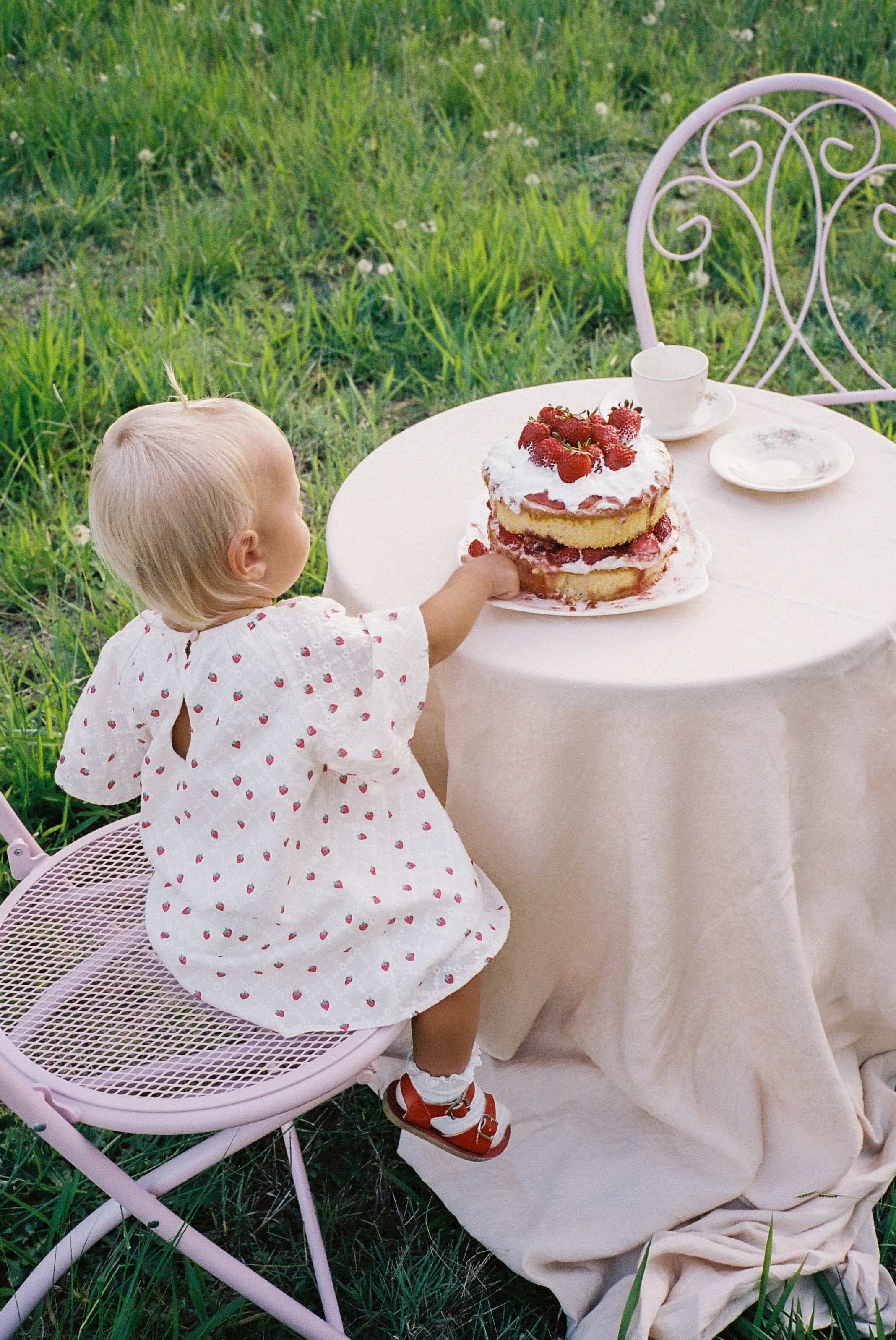 juni jnr penny dress - strawberry broidery