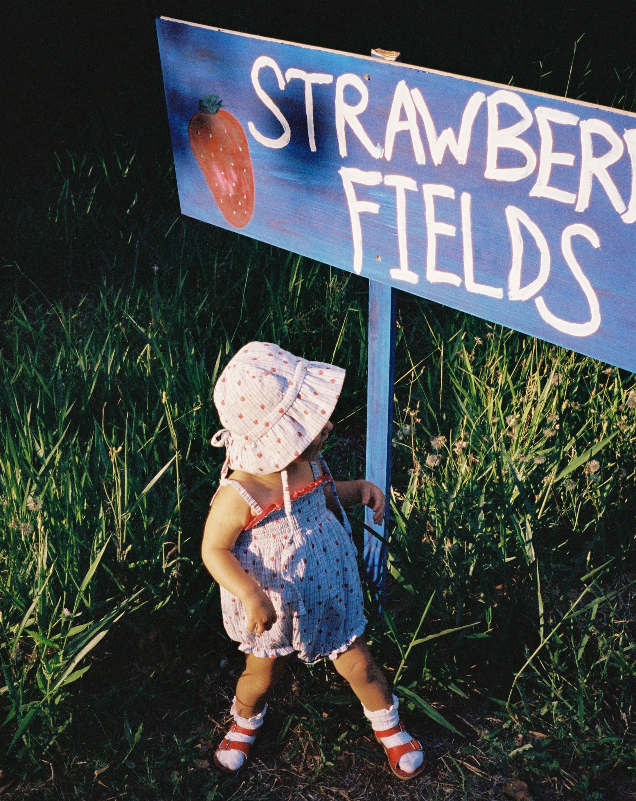 juni jnr lottie romper - strawberry check