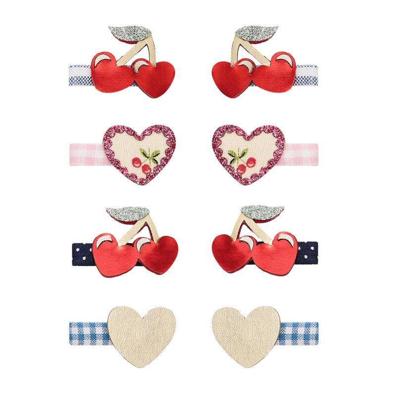 mimi & lula red cherries mini clips