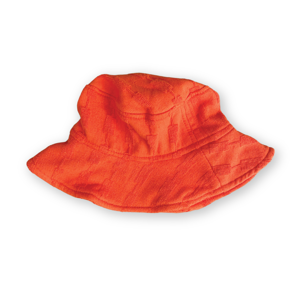 grown terry bucket hat blocks - rosso