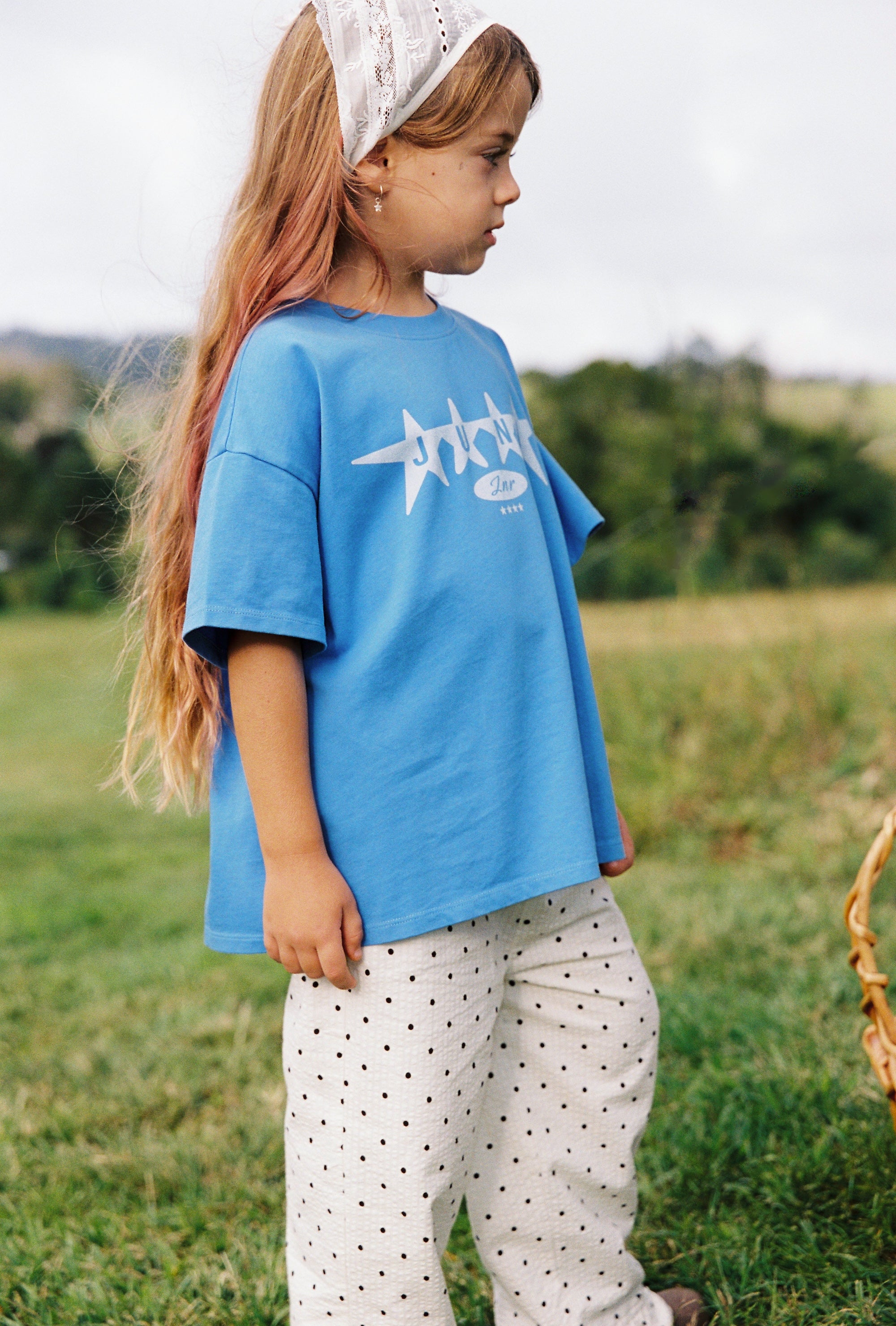 juni jnr star tee - azure