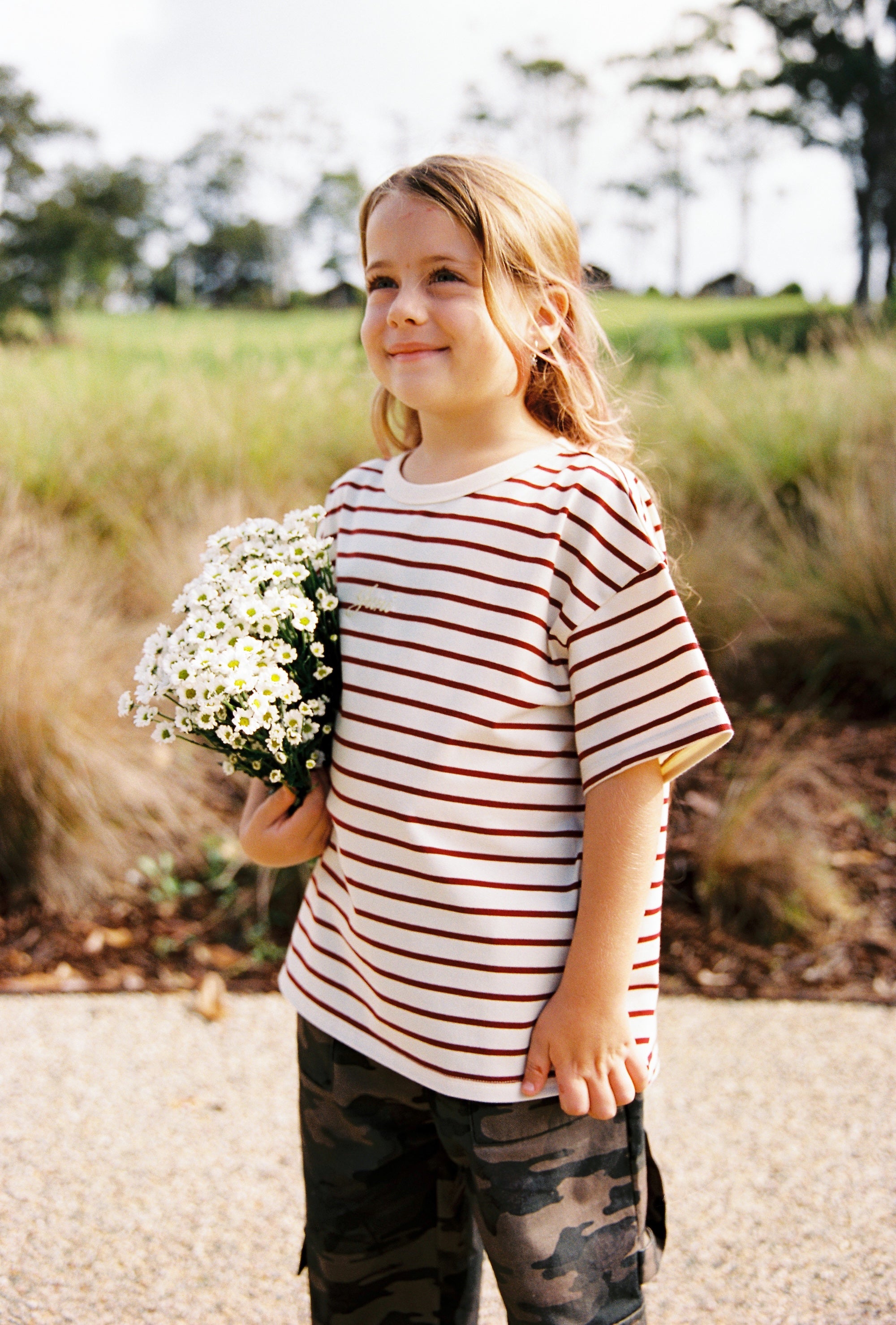 juni jnr zion tee - chilli stripe