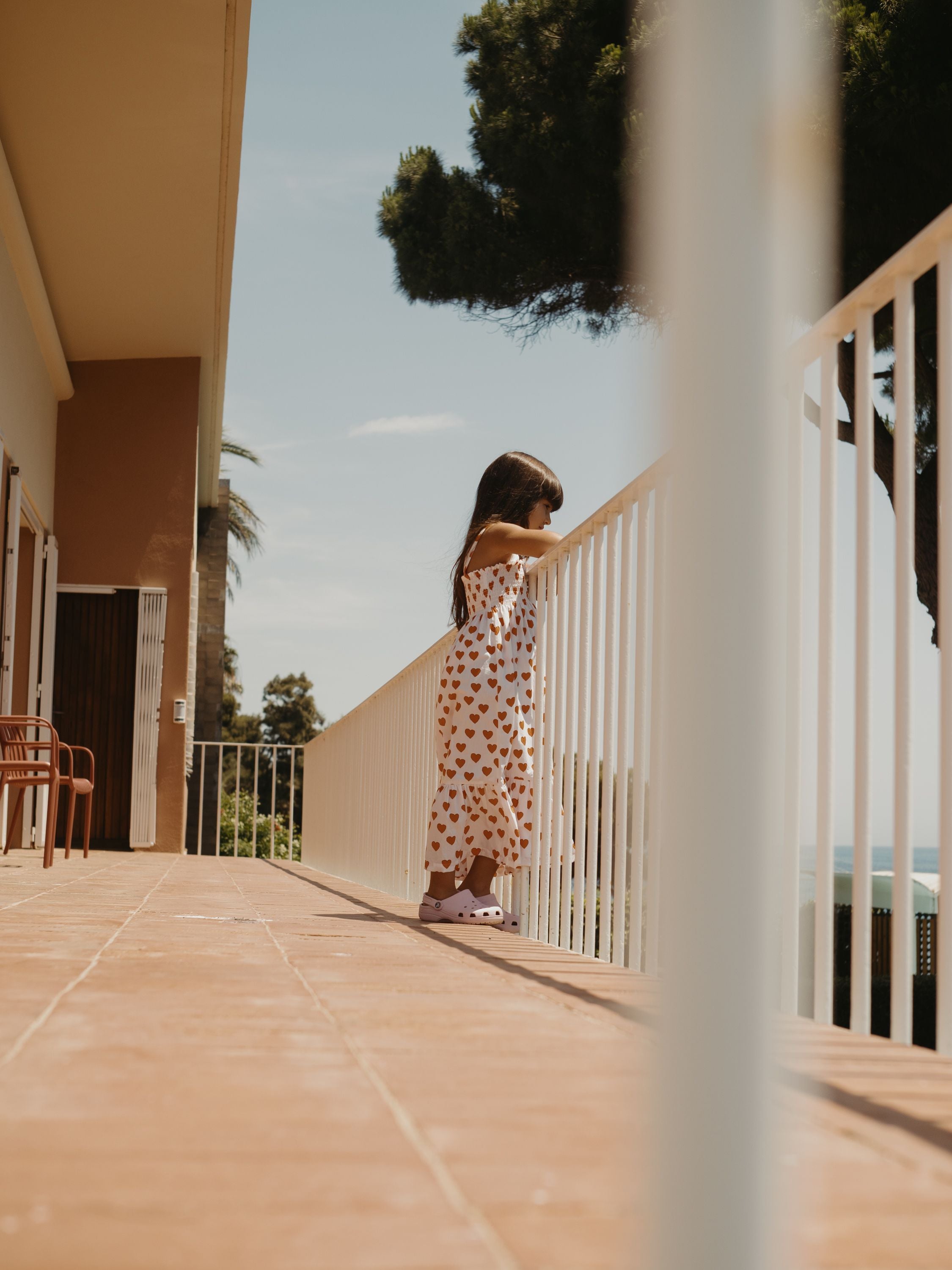 tiny cottons hearts dress - offwhite