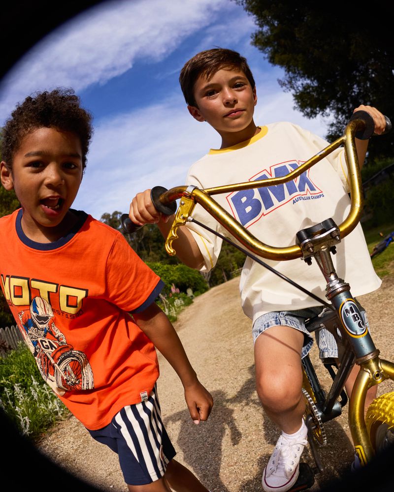 goldie + ace oversized bmx t-shirt - antique white