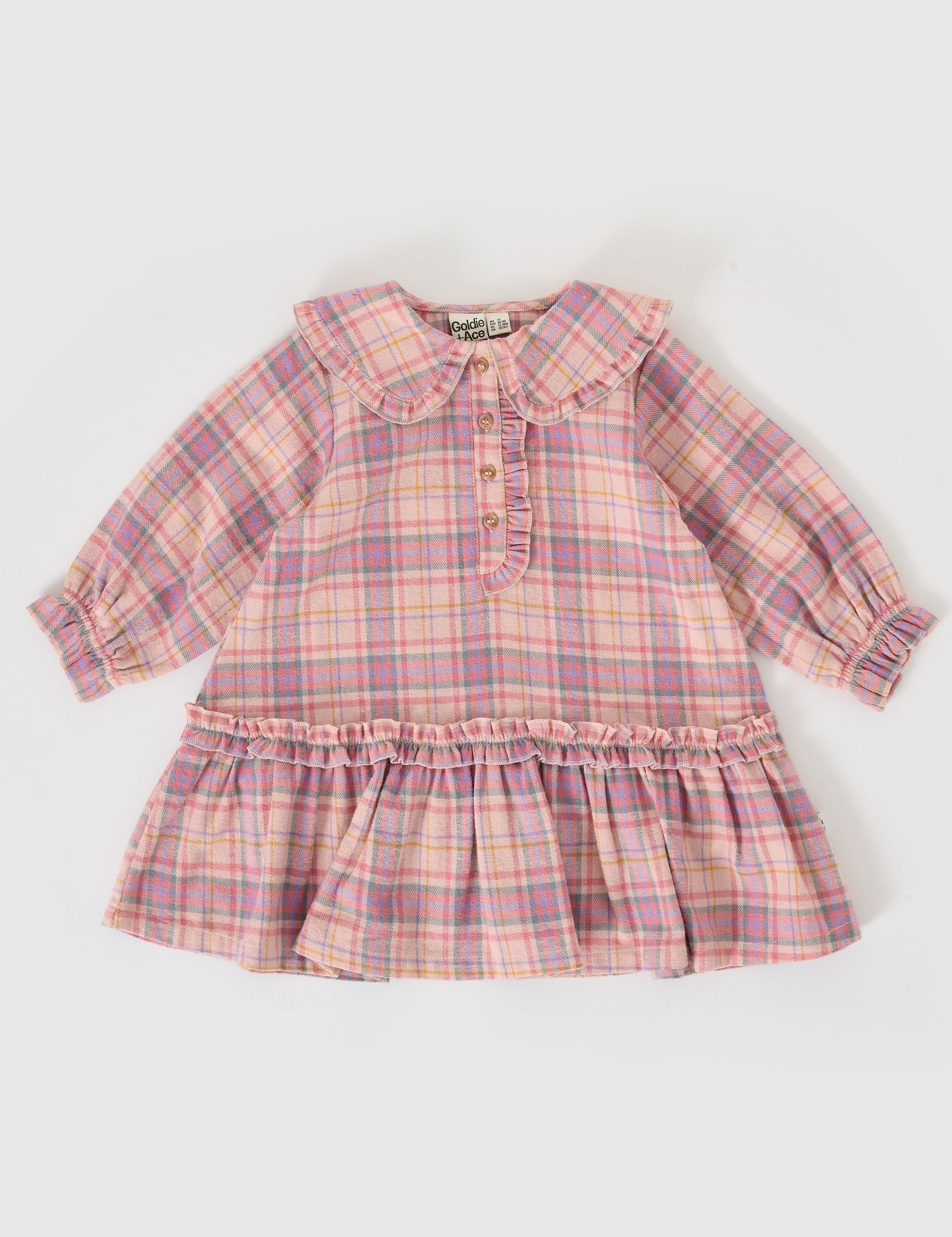 goldie + ace diana collared check dress