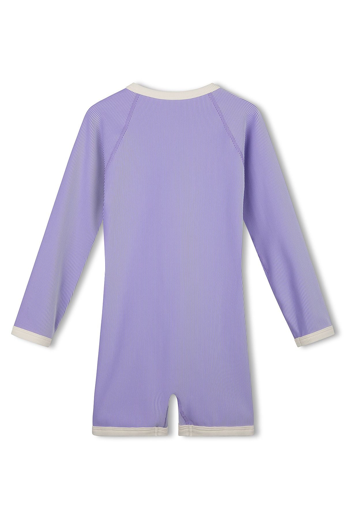 zulu & zephyr mini stripe rib surf suit - grape