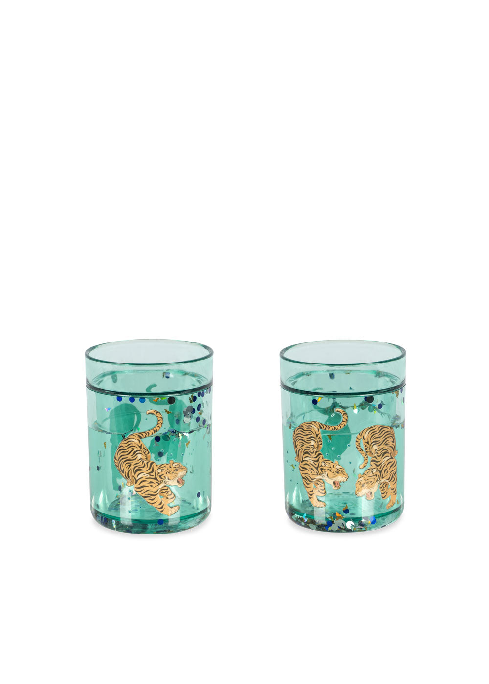konges slojd 2 pack glitter cups - tiger ruggito (pre order)