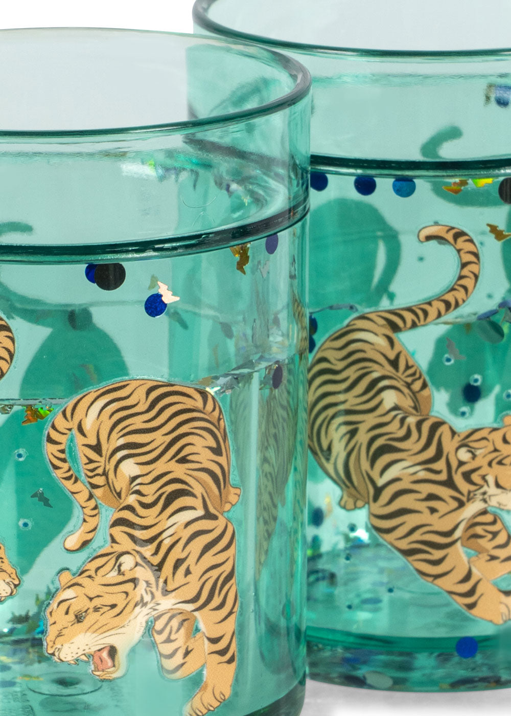 konges slojd 2 pack glitter cups - tiger ruggito (pre order)