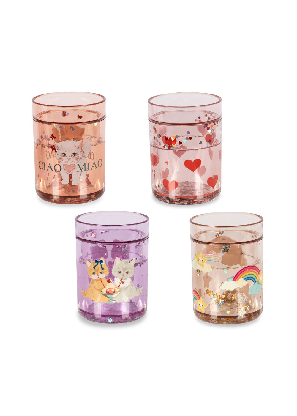konges sløjd 4 pack glitter cups - multi (pre order)