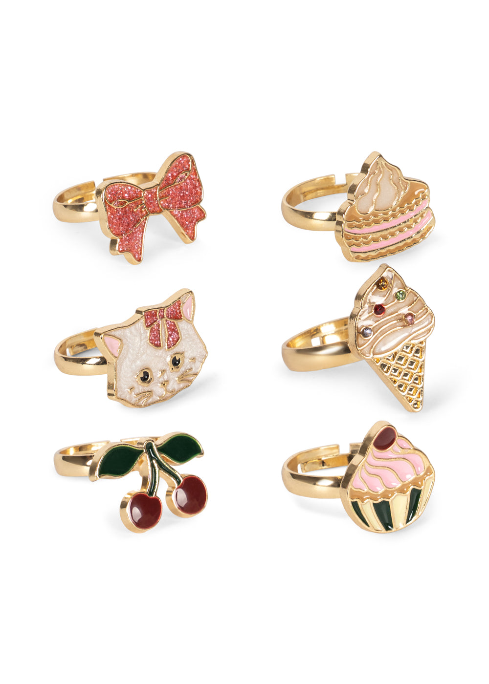 konges slojd kitty sweets ring set - gold (pre order)