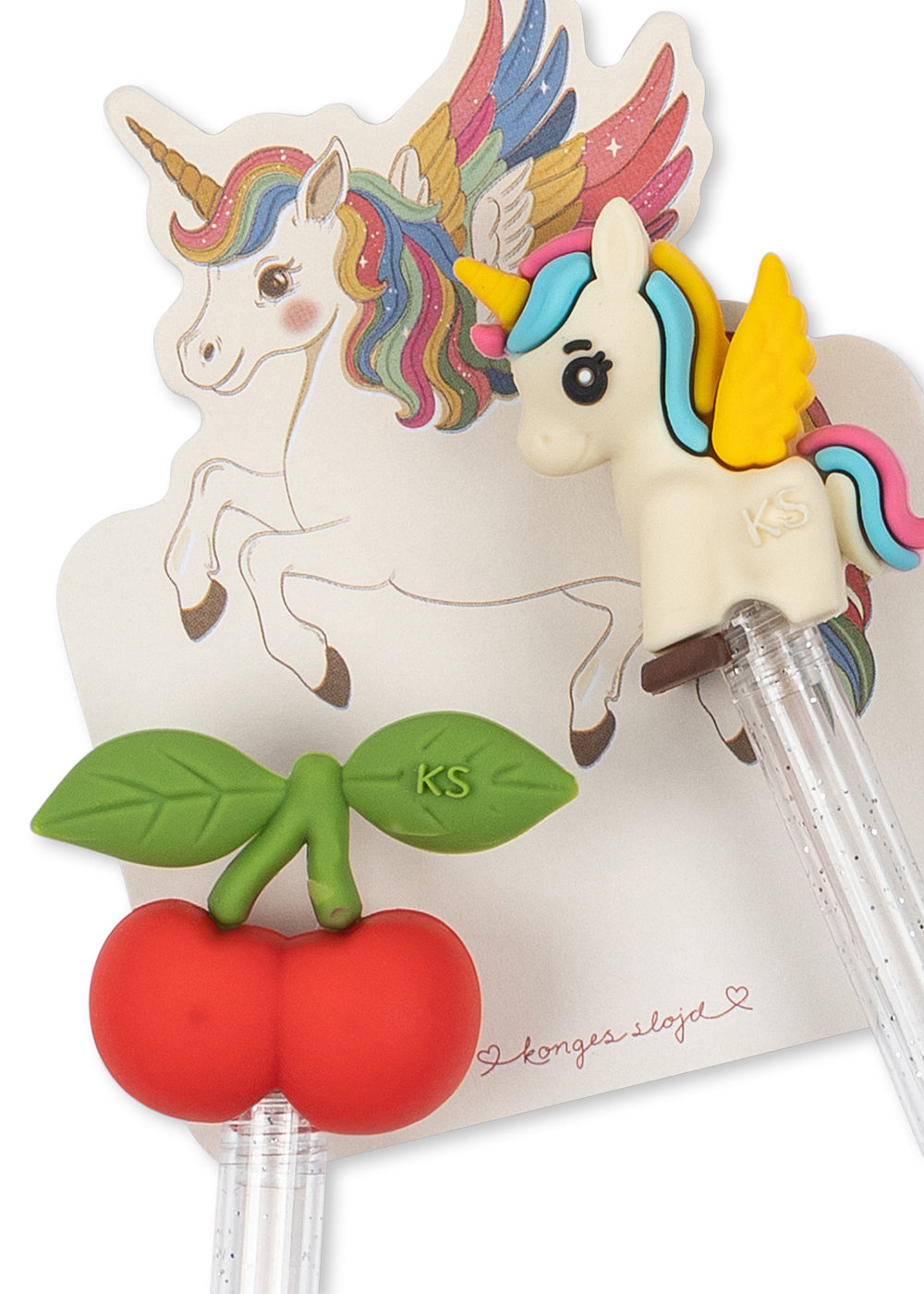 konges sløjd pencil friends - cherry / unicorn