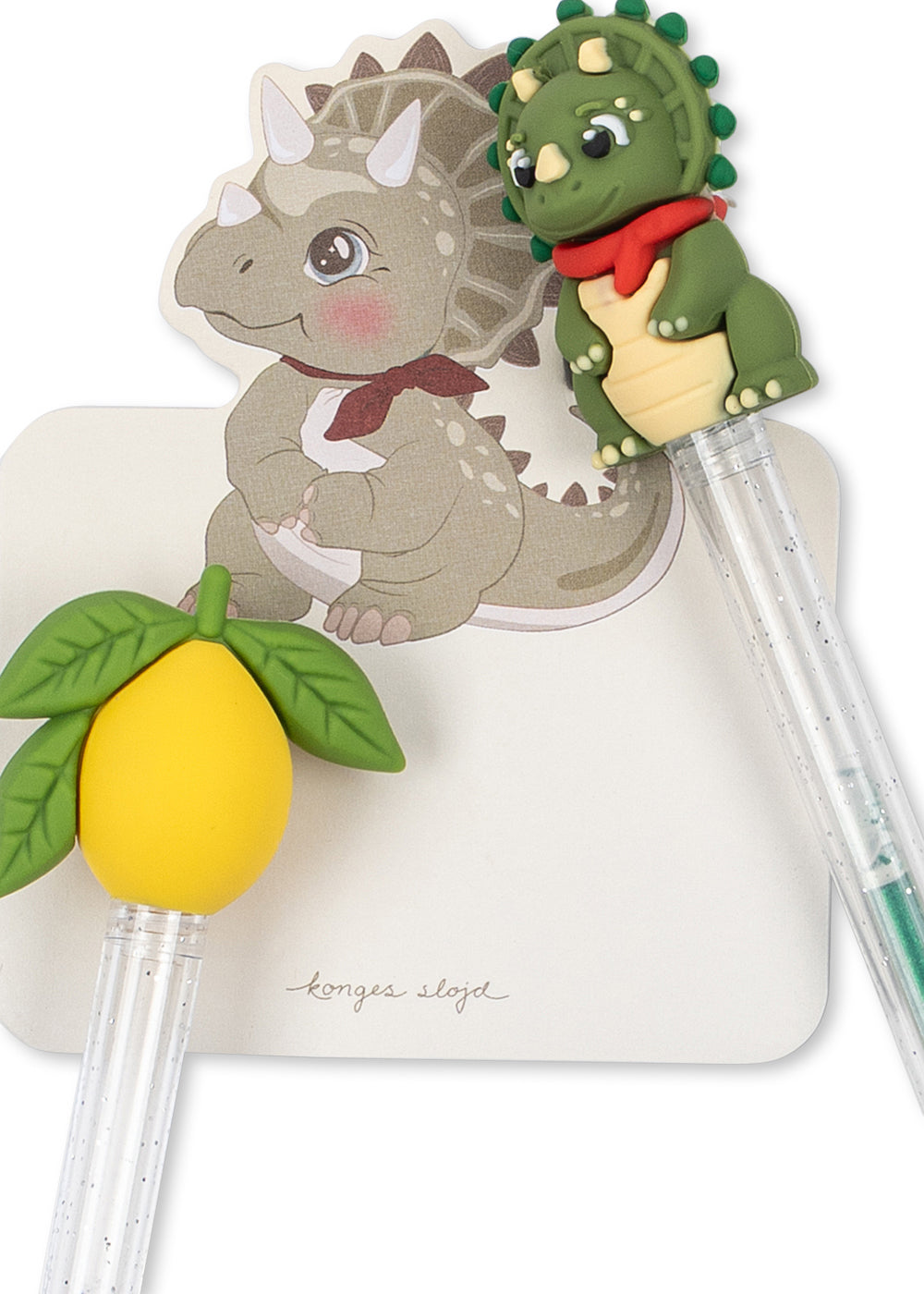 konges sløjd pencil friends - lemon / dino
