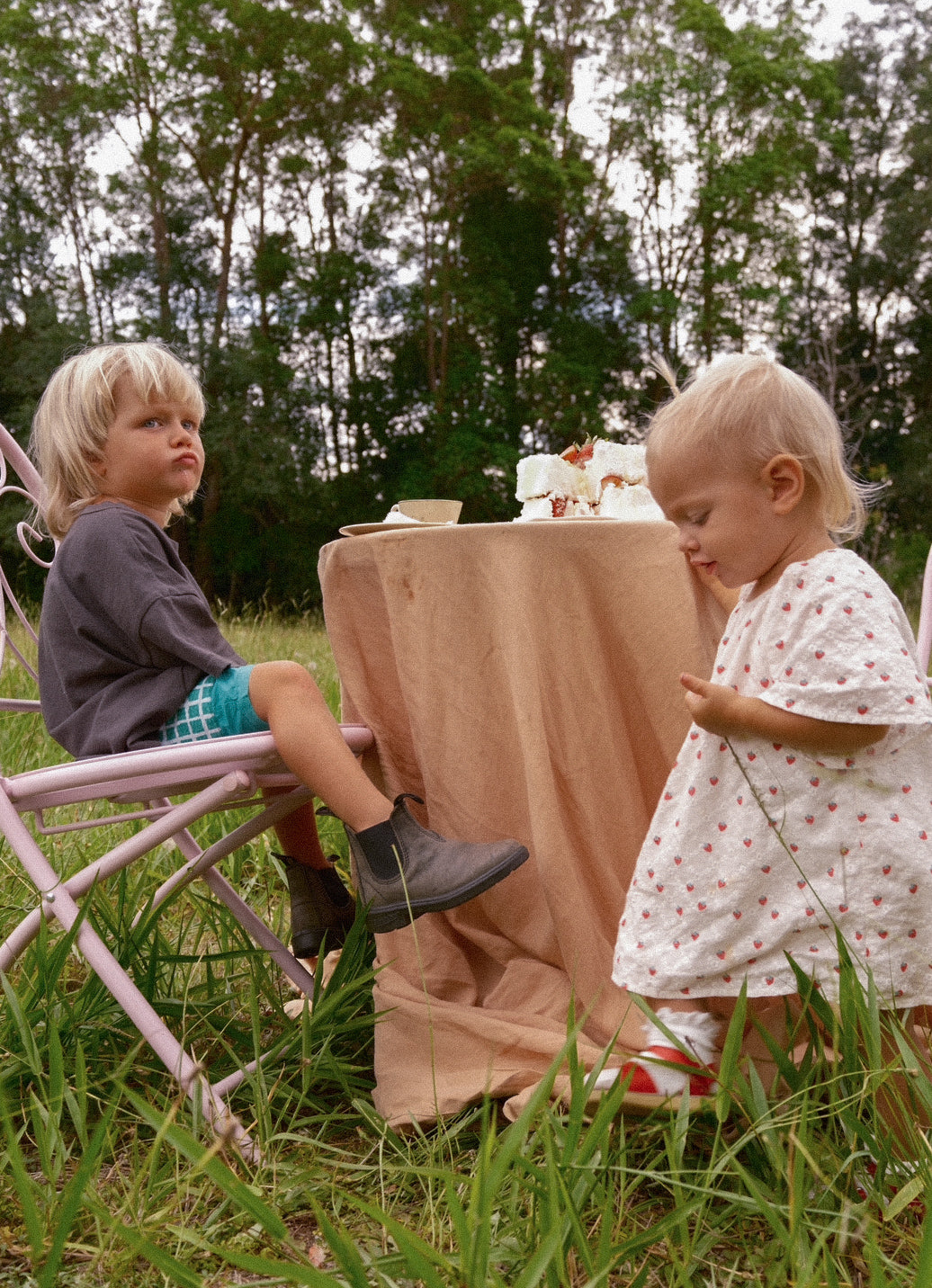 juni jnr penny dress - strawberry broidery