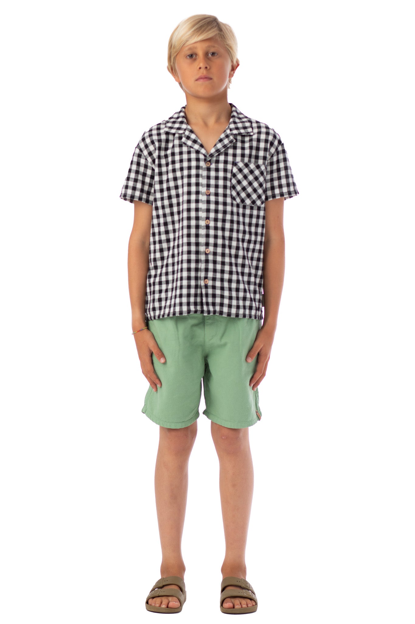 piupiuchick boys shorts - green