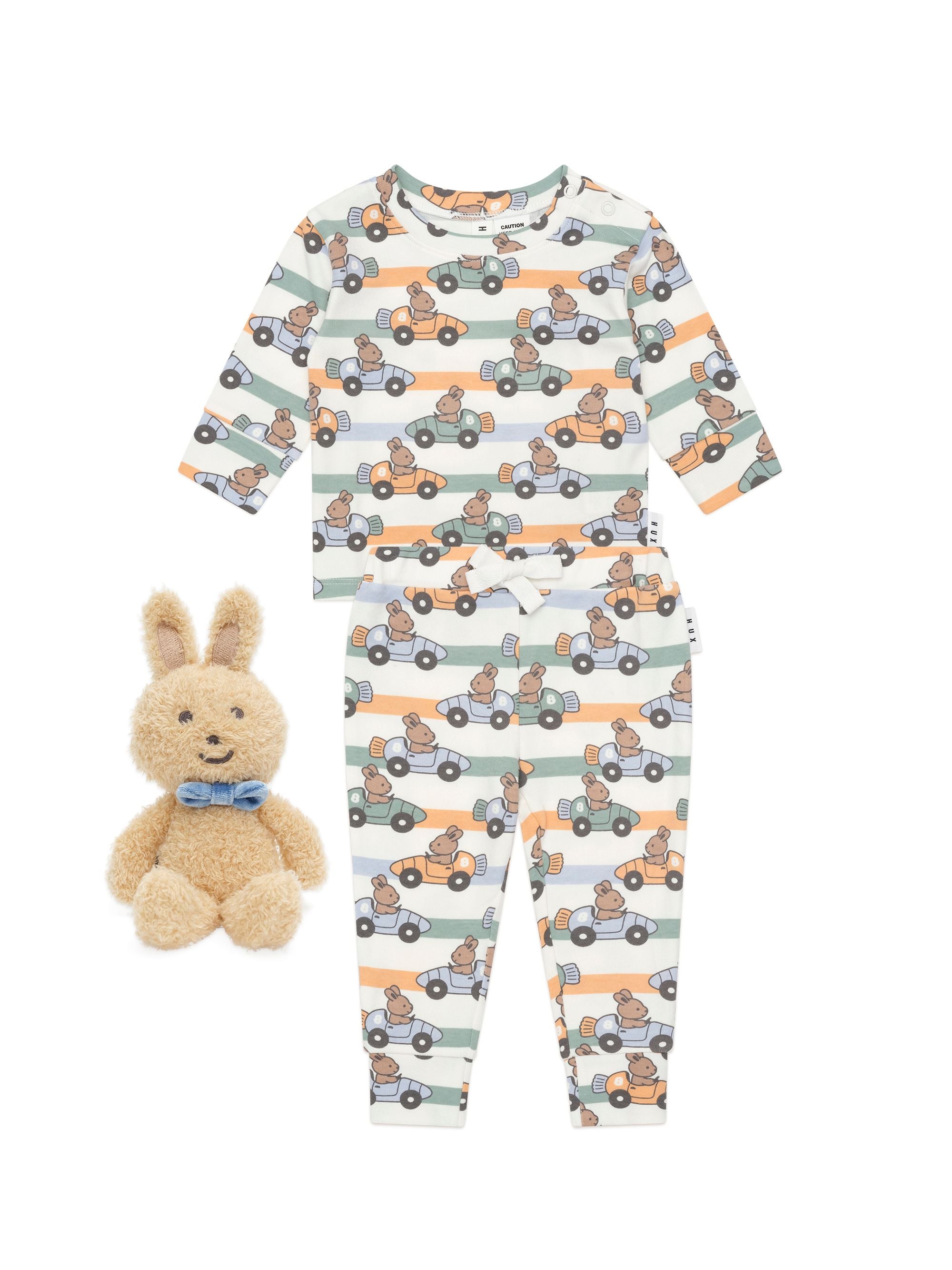 huxbaby carrot car sleep set & friend - almond milk