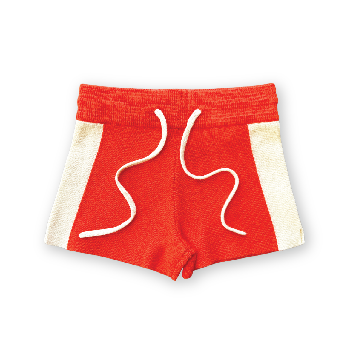 grown milano knitted shorts - rosso