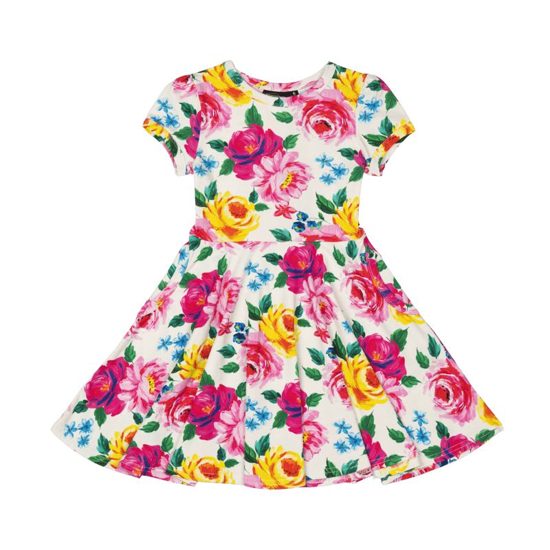 rock your baby chintz waisted dress