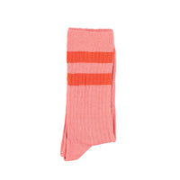 piupiuchick socks - pink with orange stripes