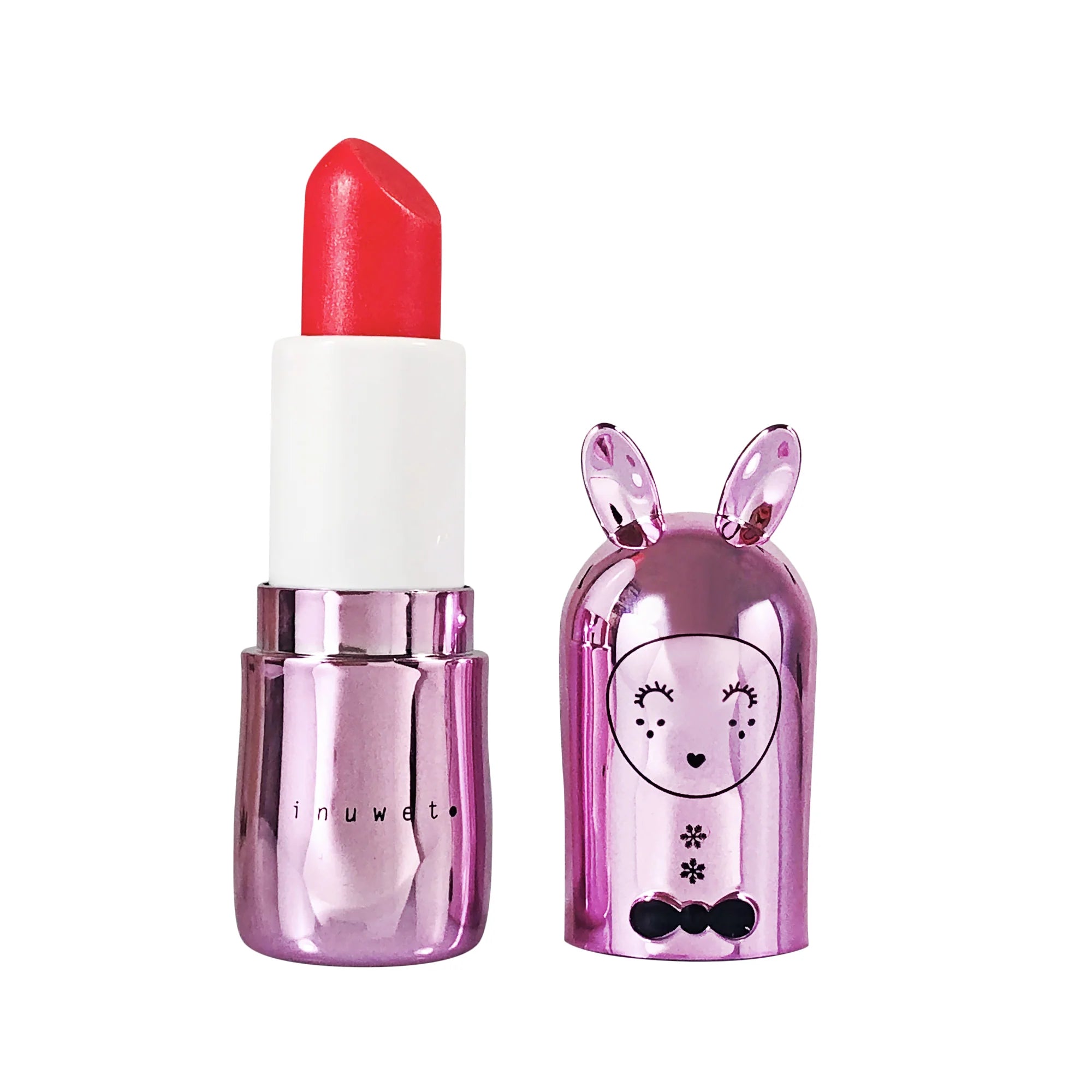 inuwet metallic lip balm - raspberry sorbet pink