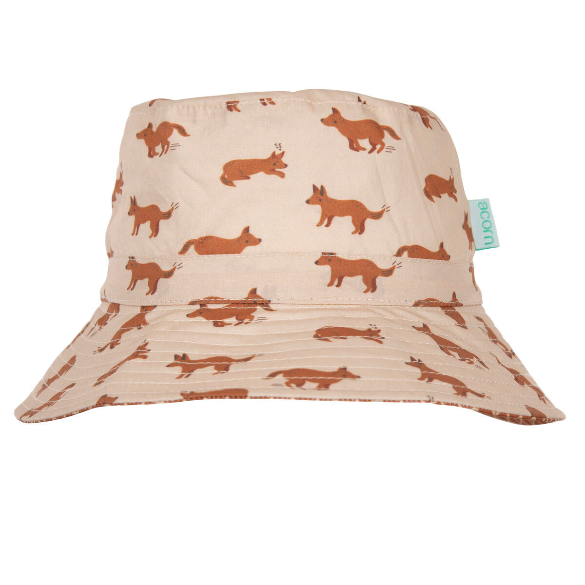 acorn kids red dog wide brim bucket hat