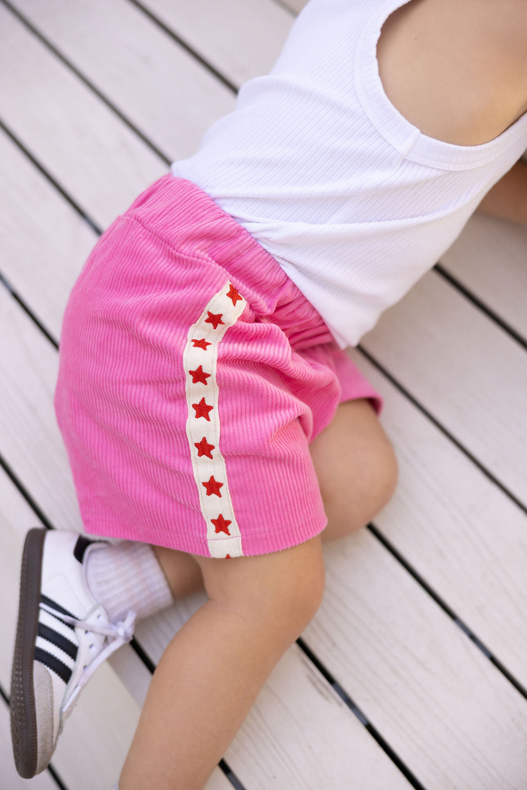 sunday siblings playtime cord shorts - pink