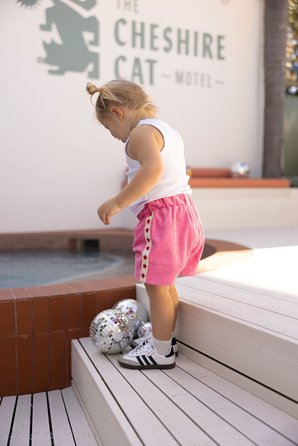 sunday siblings playtime cord shorts - pink