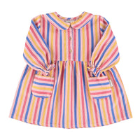 piupiuchick short peter pan dress - multicolour stripes
