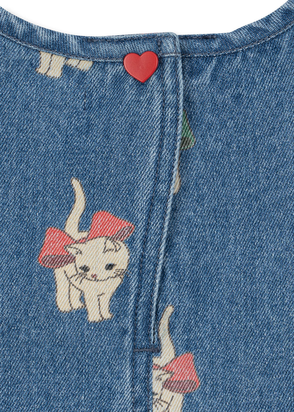 konges slojd magot dress gots - bow kitty denim - pre order