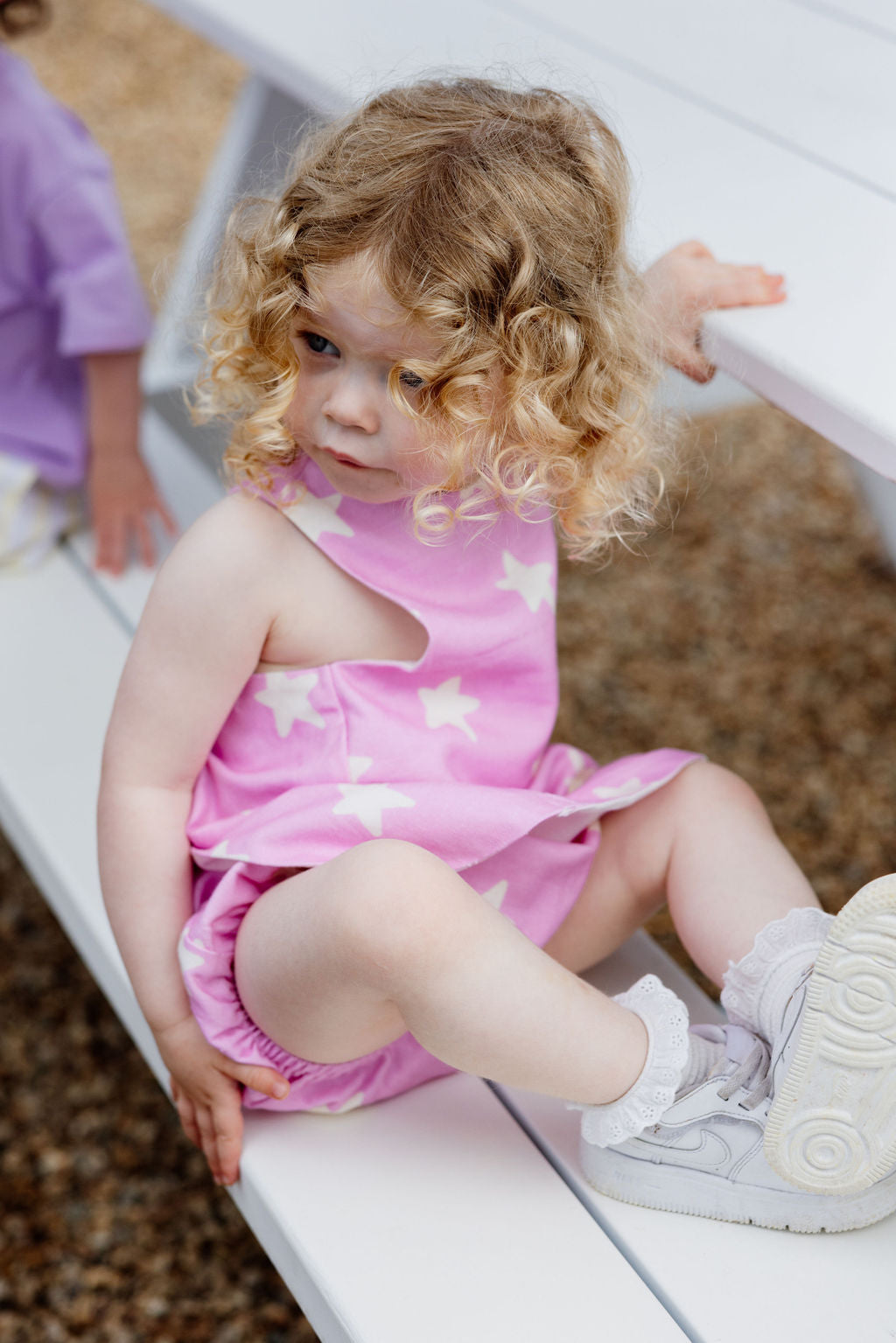 sunday siblings mackenzie dress + bloomers - pink