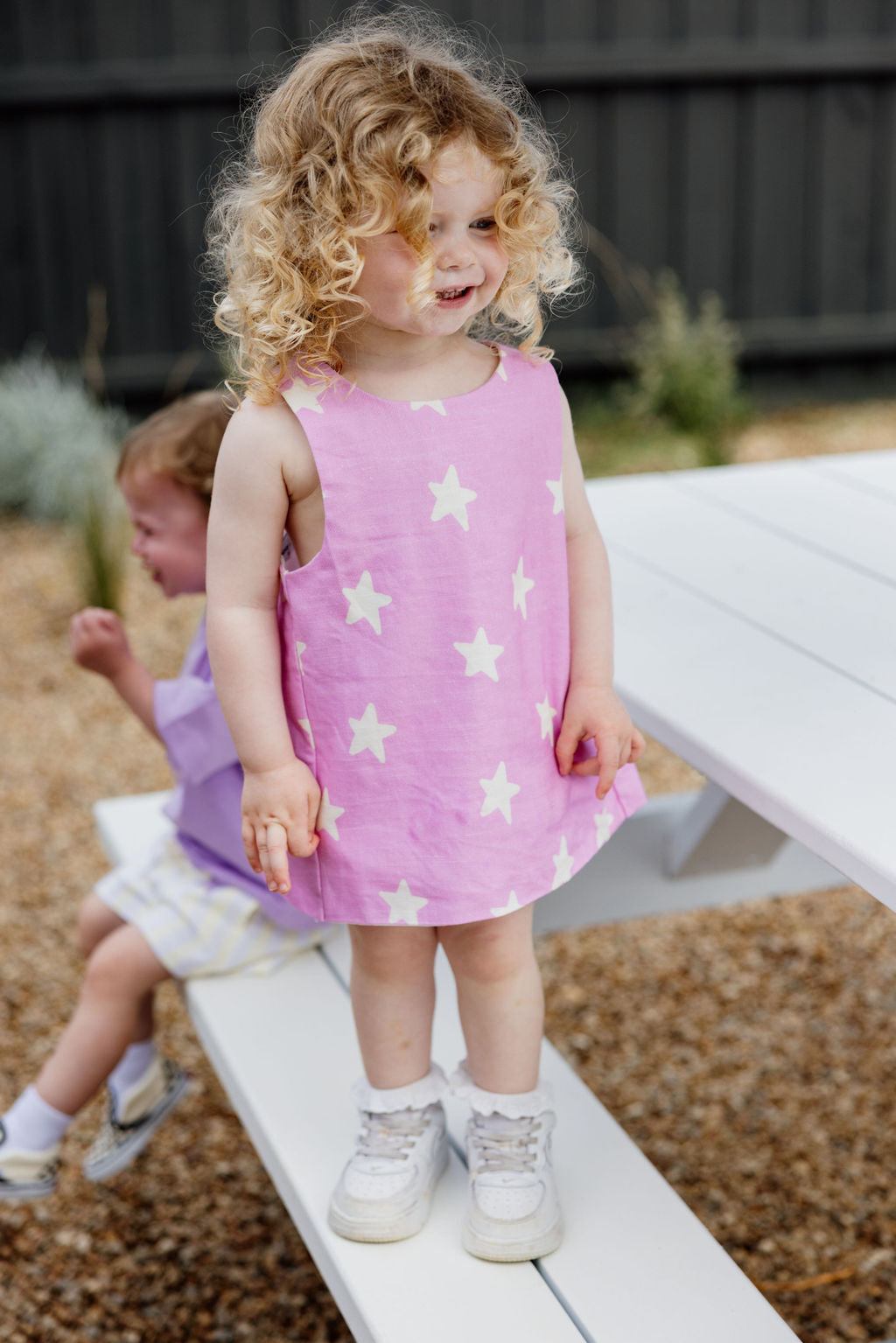 sunday siblings mackenzie dress + bloomers - pink