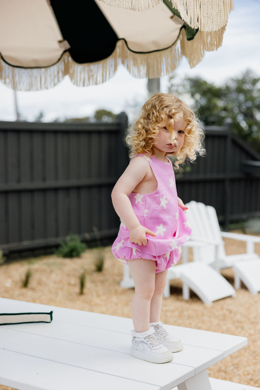 sunday siblings mackenzie dress + bloomers - pink