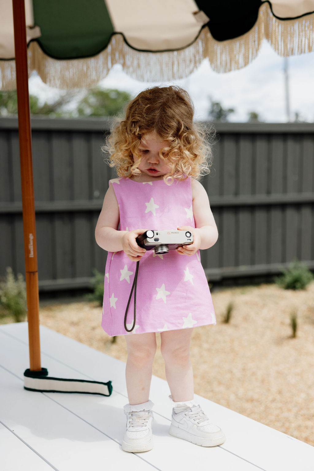 sunday siblings mackenzie dress + bloomers - pink