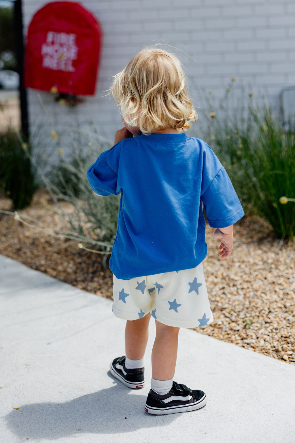 sunday siblings kiddo shorts - blue star