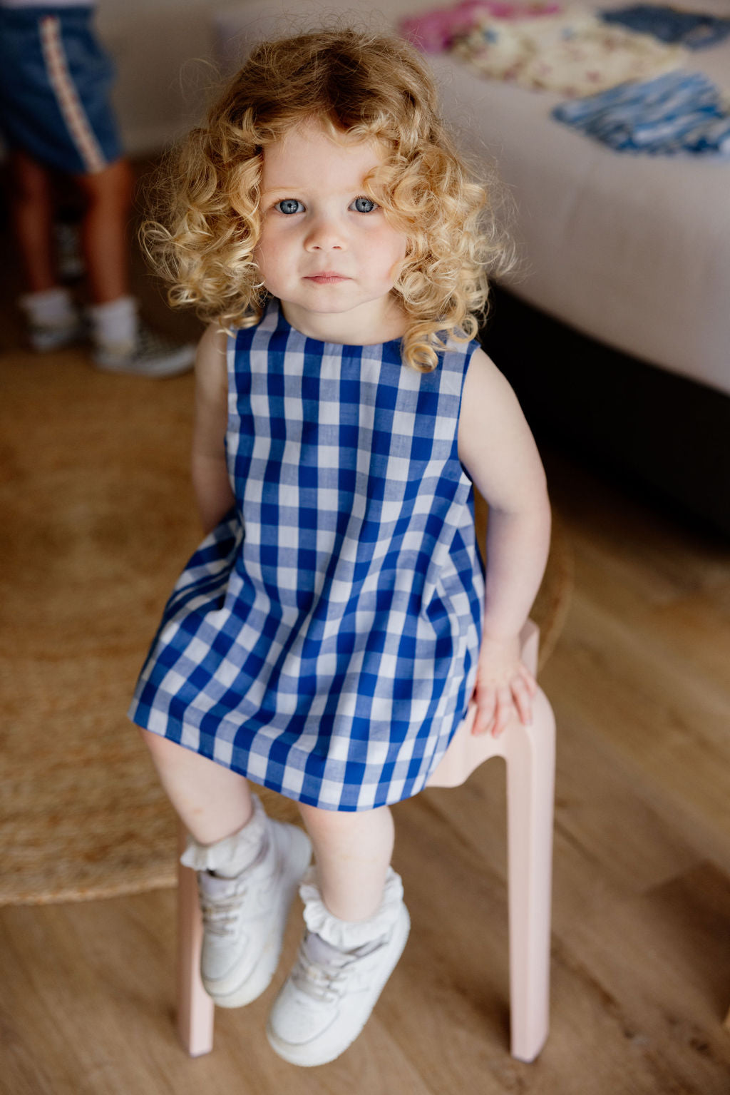 sunday siblings mackenzie dress + bloomers - gingham