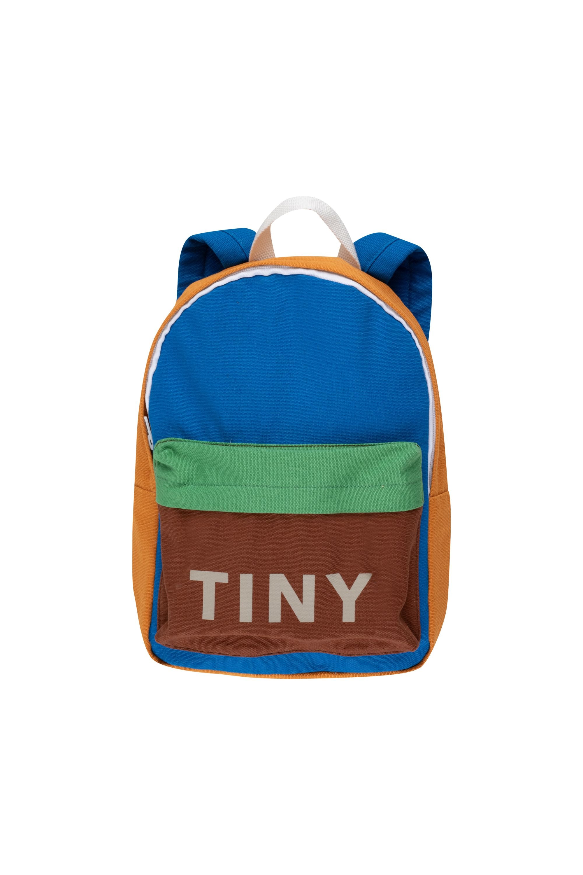 tiny cottons colour block backpack - blue / emerald