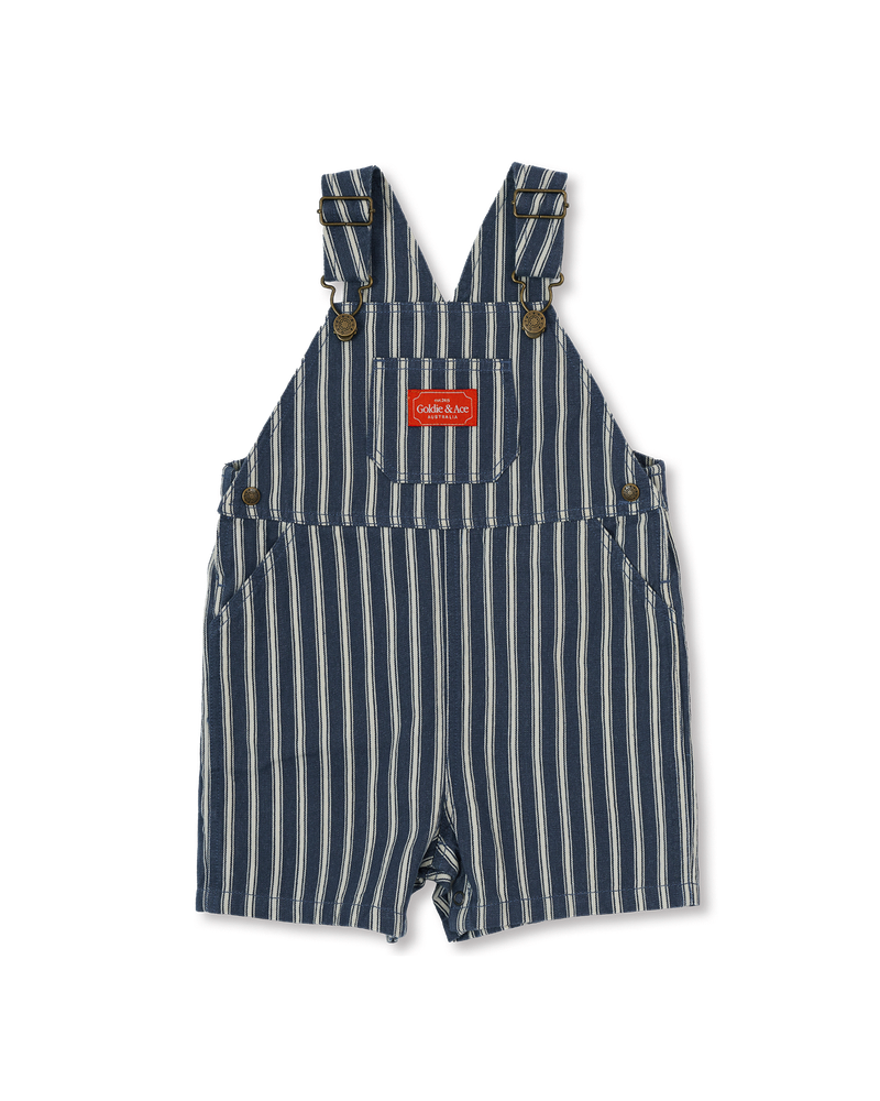 goldie + ace denim railroad burton overalls
