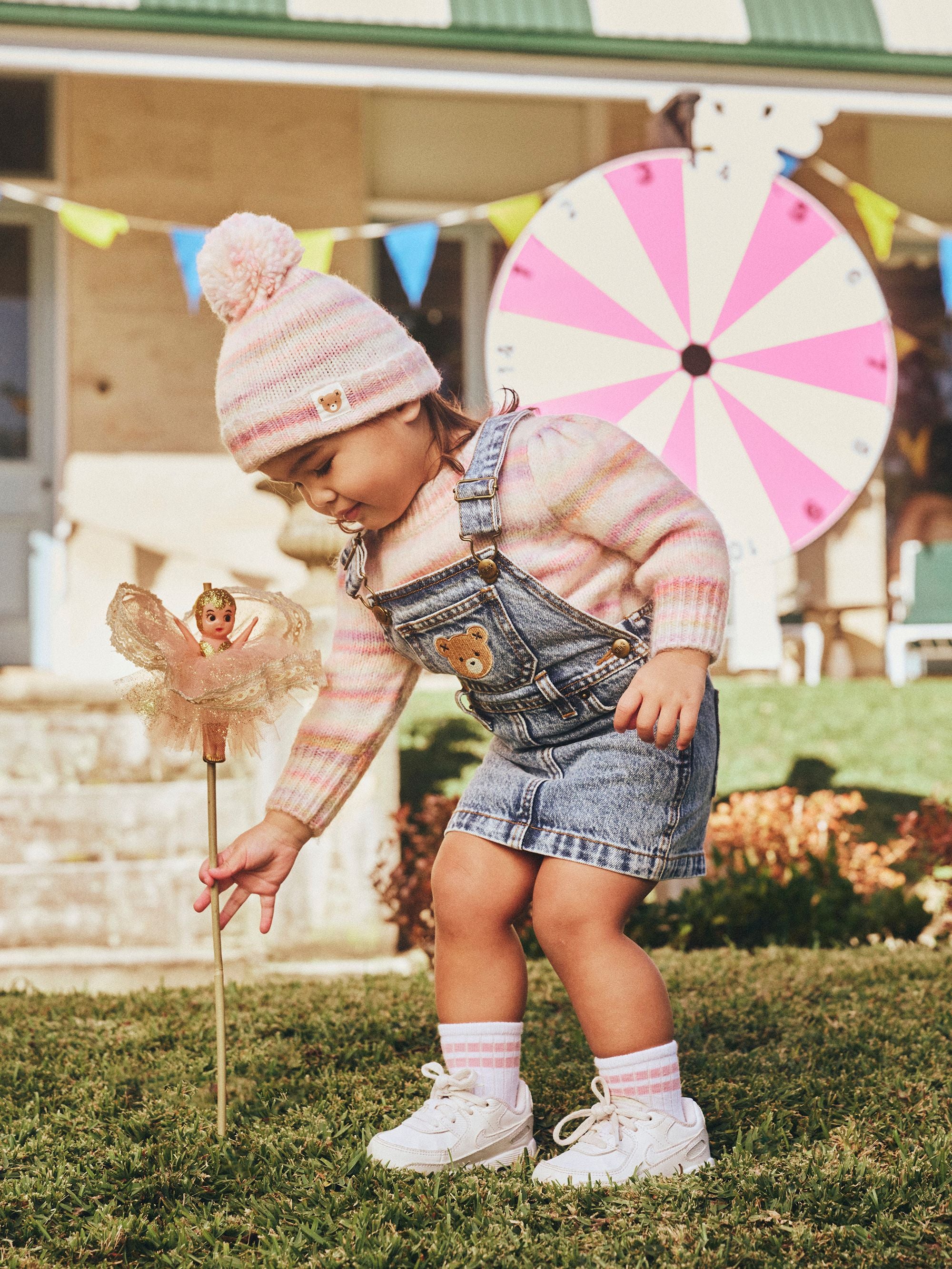 huxbaby rainbow puff jumper