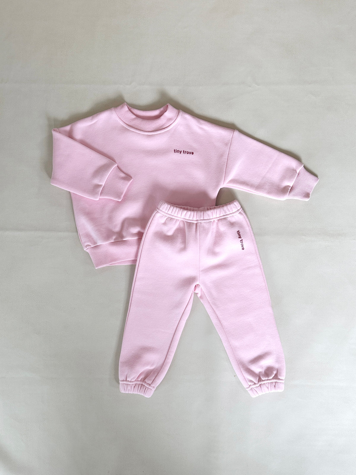 tiny trove woodie 3d logo tracksuit - pink