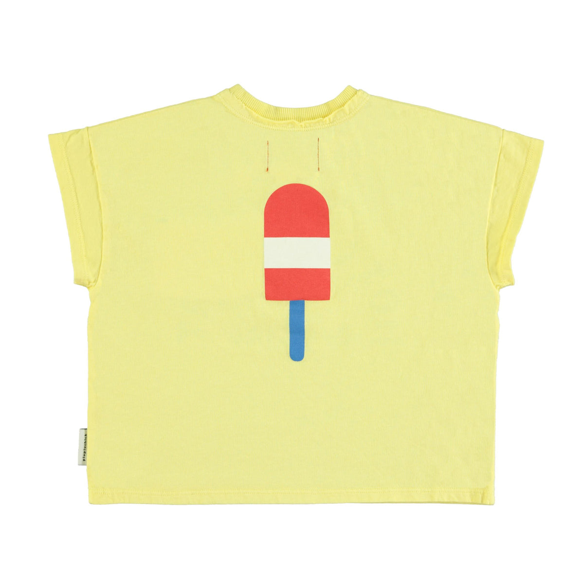 piupiuchick t shirt - yellow with ice cream print